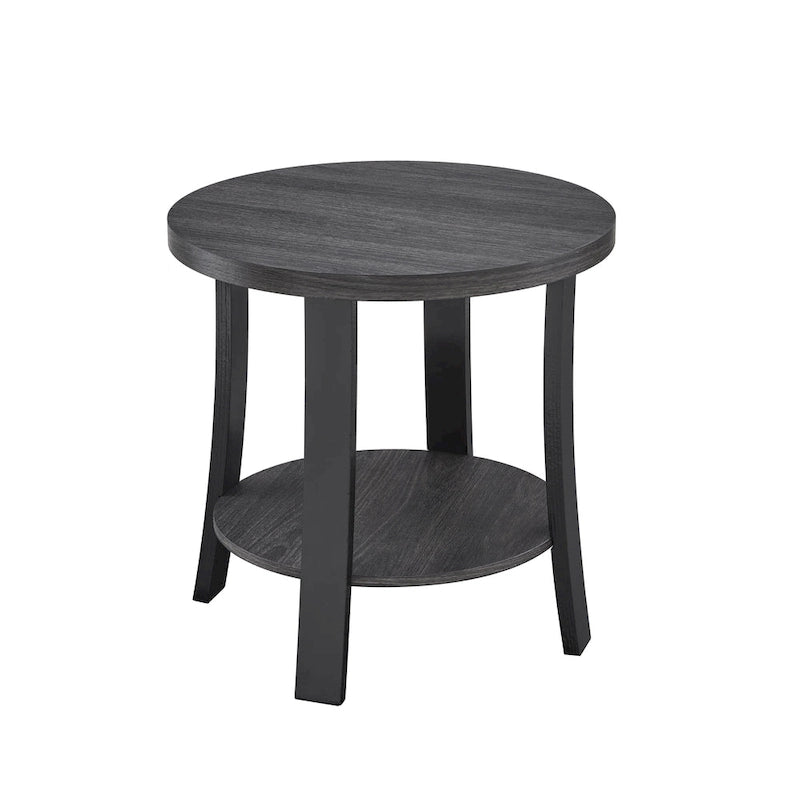 Table d'appoint ronde en bois de style moderne