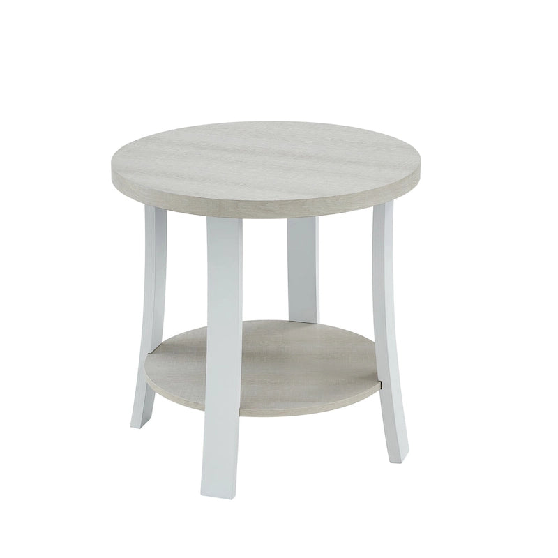 Table d'appoint ronde en bois de style moderne