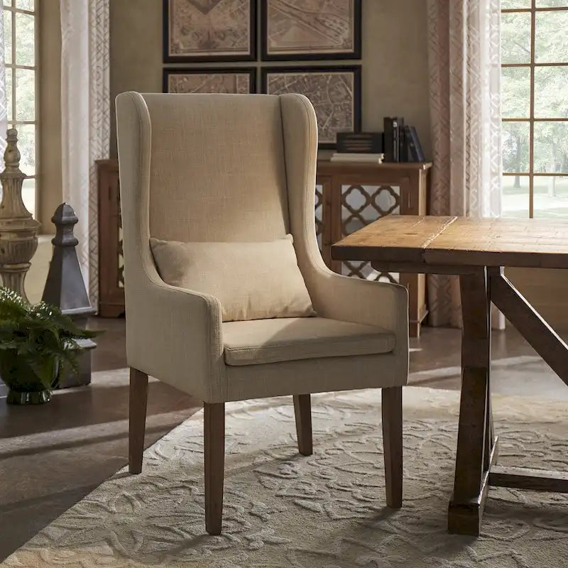 Fauteuil capitonné à oreilles