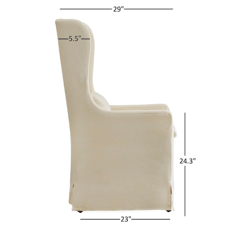 Fauteuil capitonné à oreilles