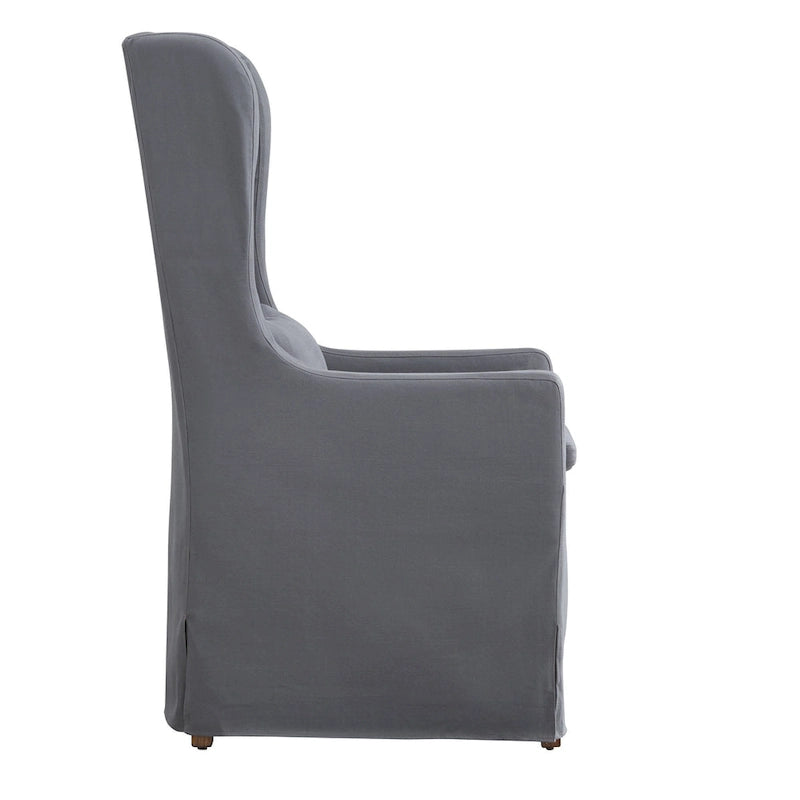 Fauteuil capitonné à oreilles