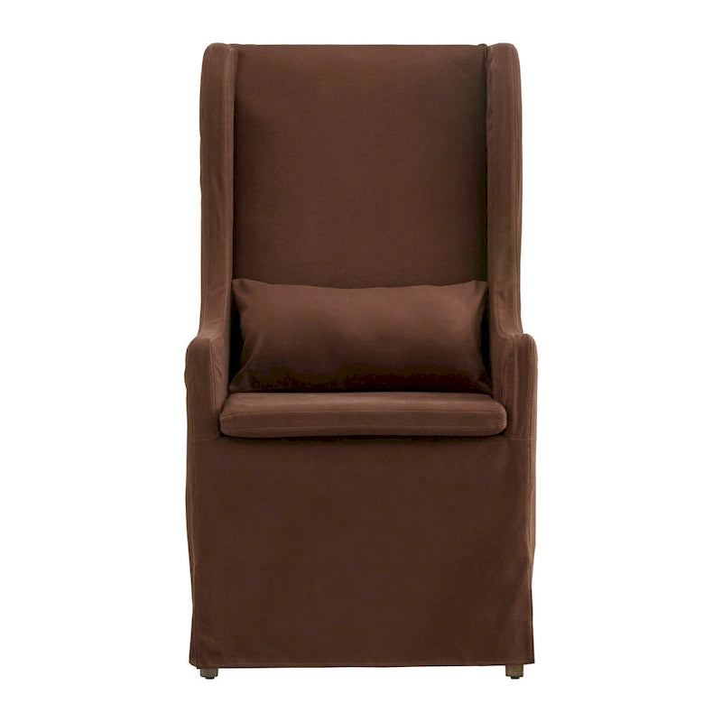 Fauteuil capitonné à oreilles