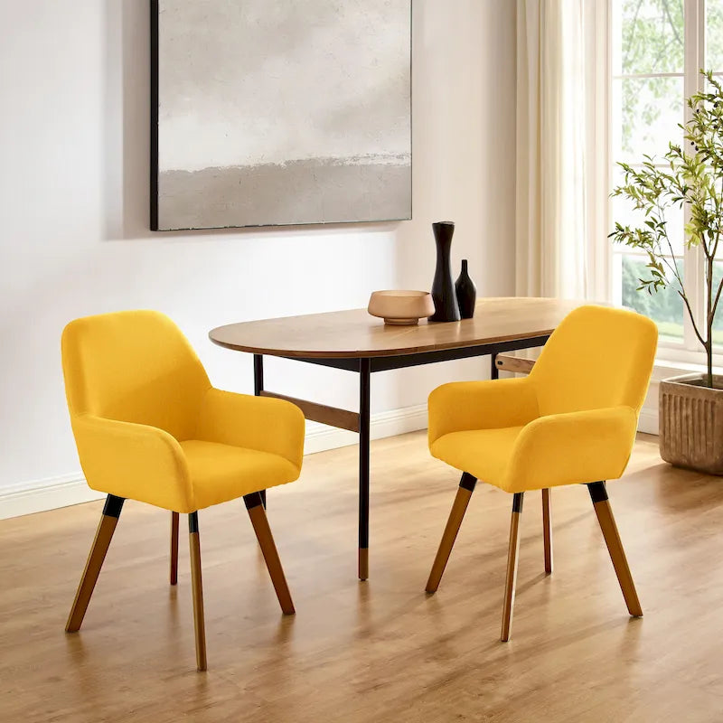 Chaises de salle à manger décoratives pivotantes (lot de 2)