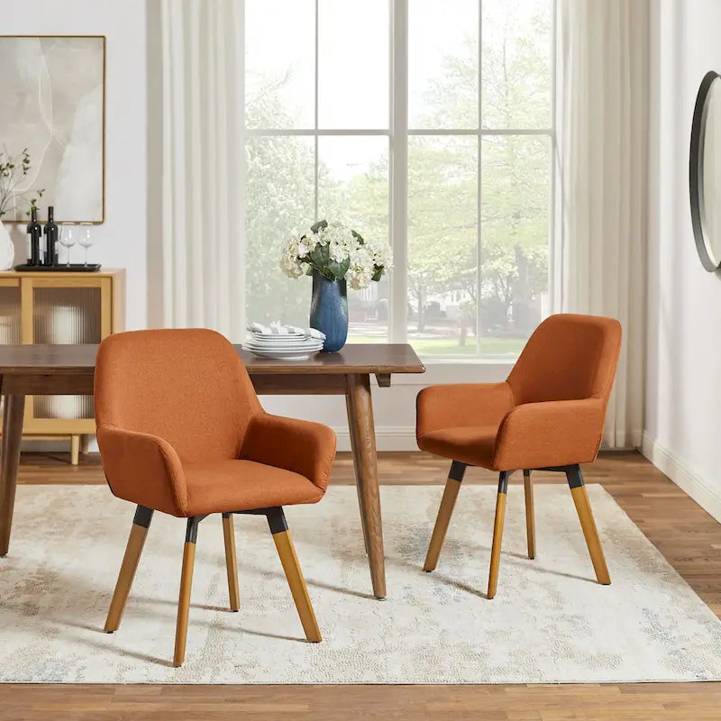 Chaises de salle à manger décoratives pivotantes (lot de 2)