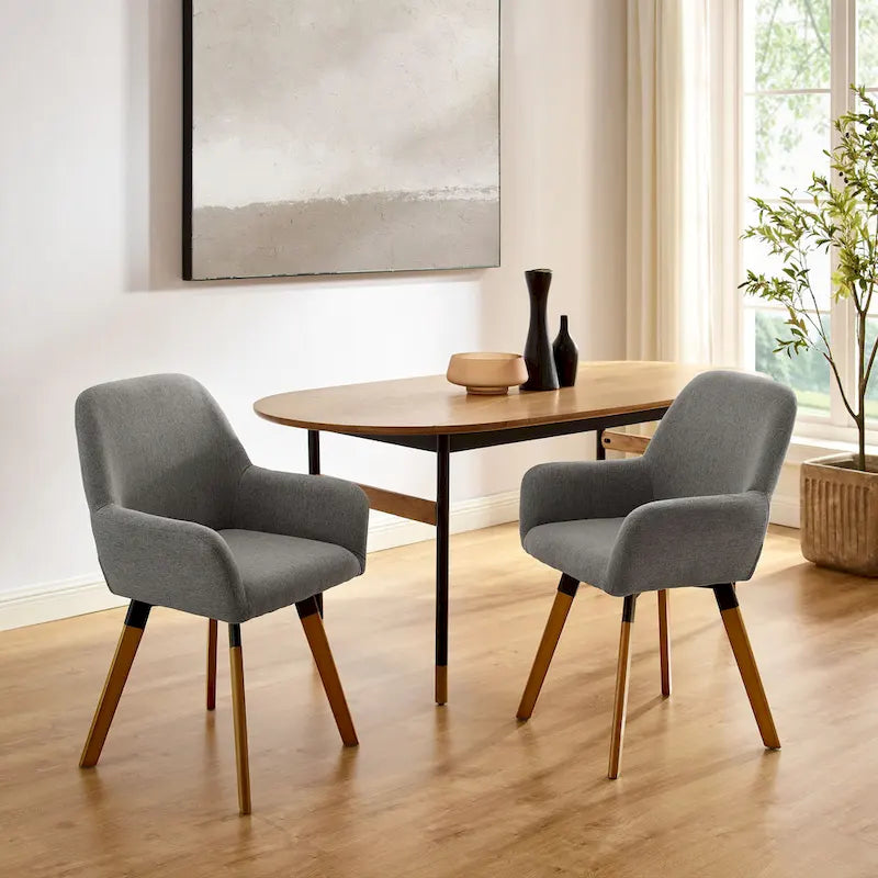 Chaises de salle à manger décoratives pivotantes (lot de 2)