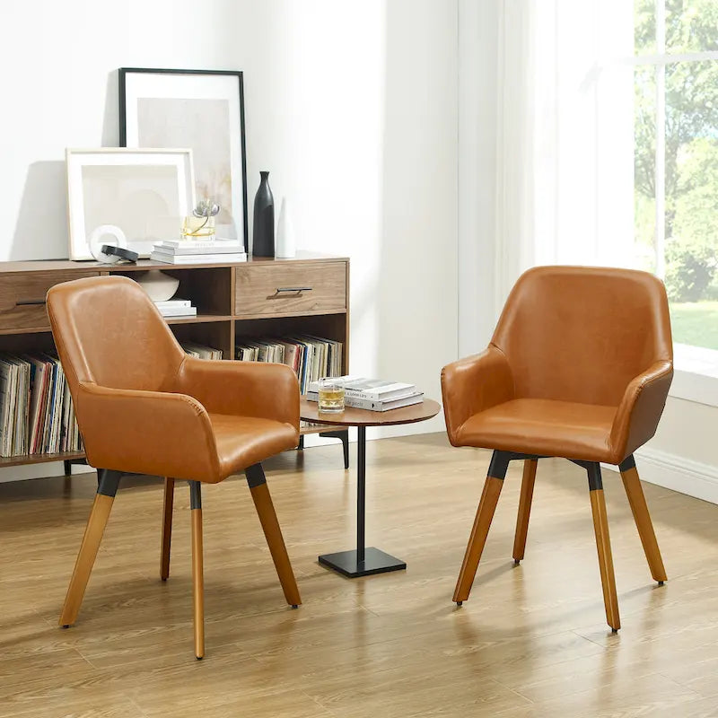 Chaises de salle à manger décoratives pivotantes (lot de 2)