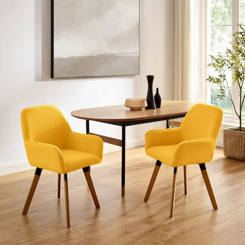 Chaises de salle à manger décoratives pivotantes (lot de 2)