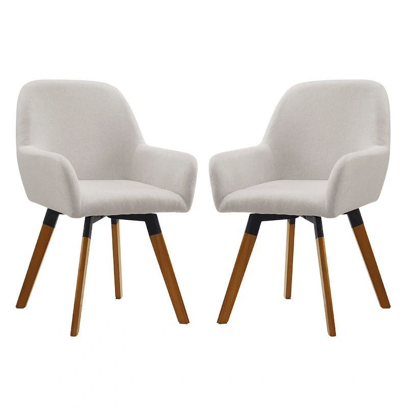 Chaises de salle à manger décoratives pivotantes (lot de 2)