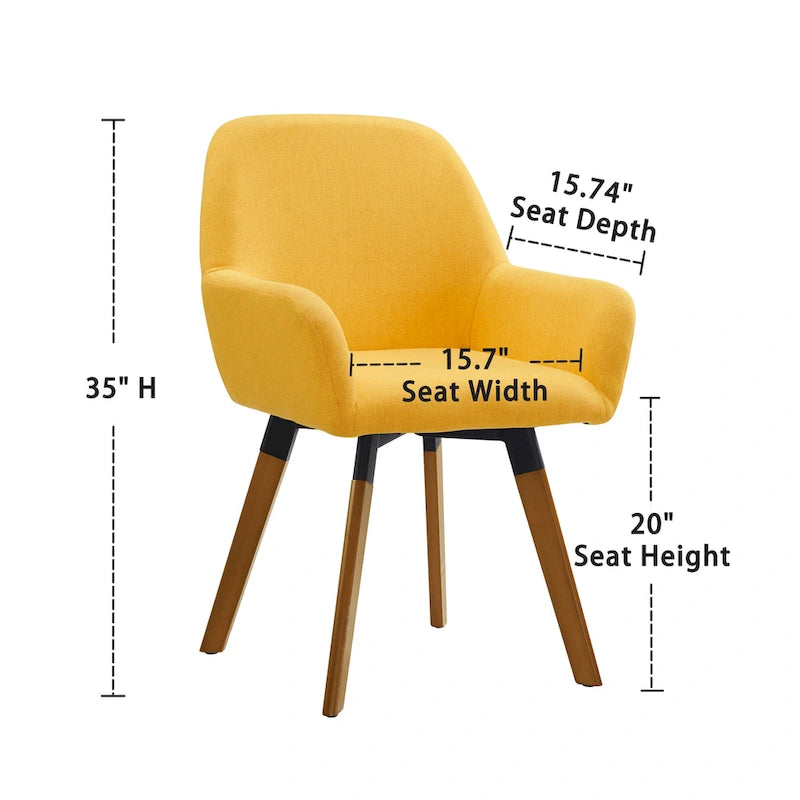 Chaises de salle à manger décoratives pivotantes (lot de 2)