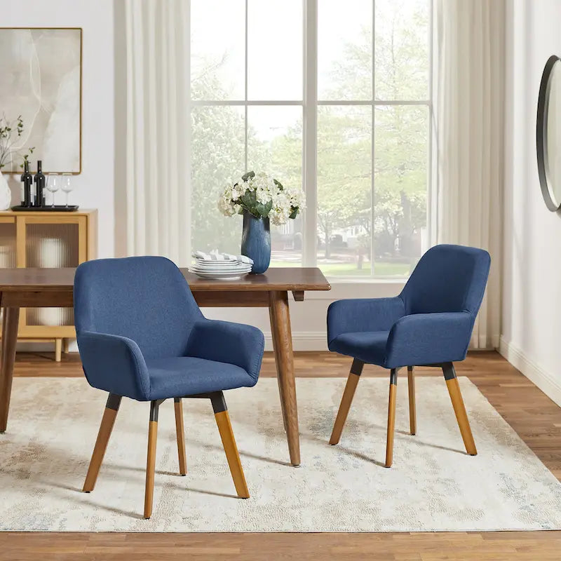 Chaises de salle à manger décoratives pivotantes (lot de 2)