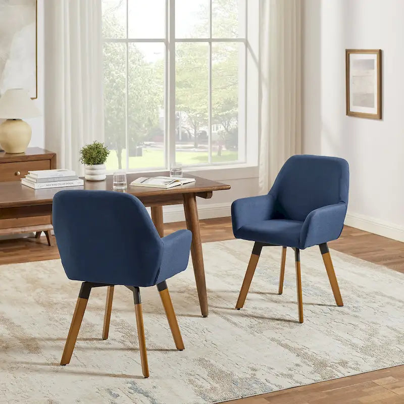 Chaises de salle à manger décoratives pivotantes (lot de 2)