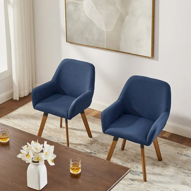 Chaises de salle à manger décoratives pivotantes (lot de 2)