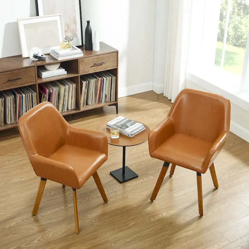 Chaises de salle à manger décoratives pivotantes (lot de 2)