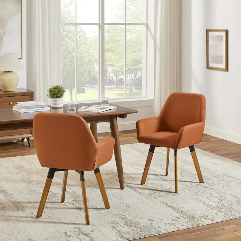 Chaises de salle à manger décoratives pivotantes (lot de 2)