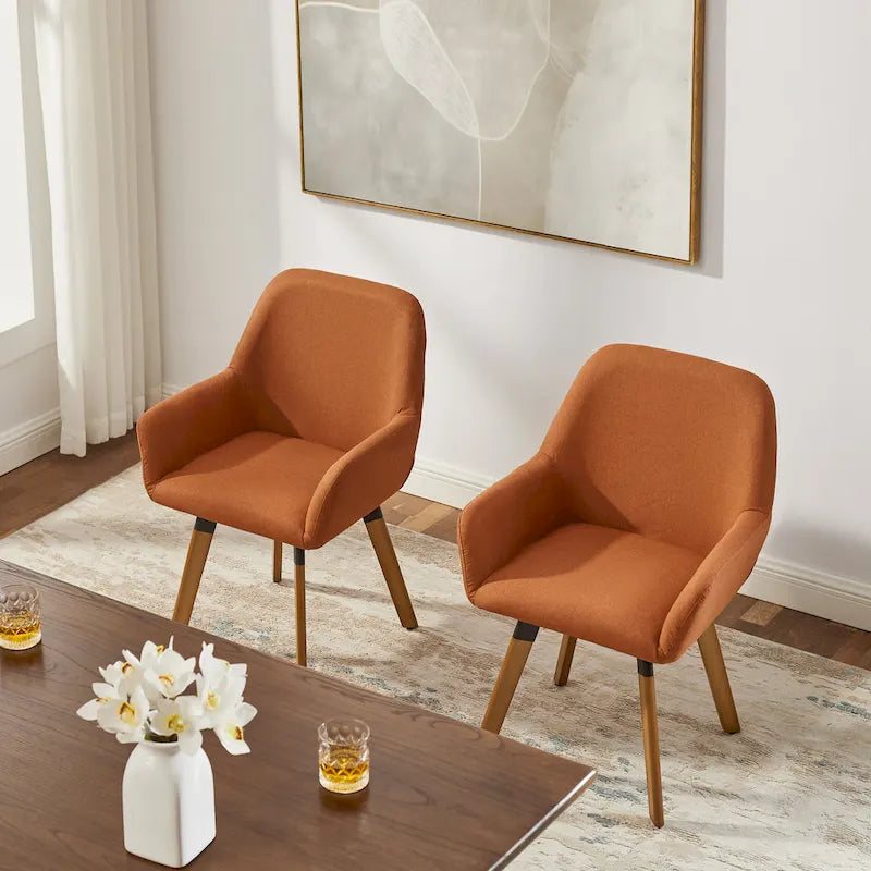 Chaises de salle à manger décoratives pivotantes (lot de 2)