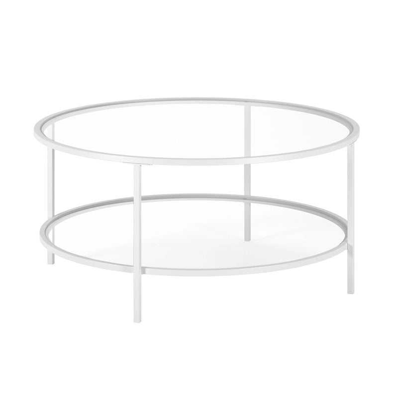 Table basse ronde de 91 cm de large (avec plateau en verre) — 91 cm de large