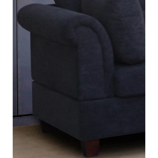 Canapé d'angle en tissu de 103,5 pouces (avec méridienne à droite, pouf de rangement et 2 coussins décoratifs)