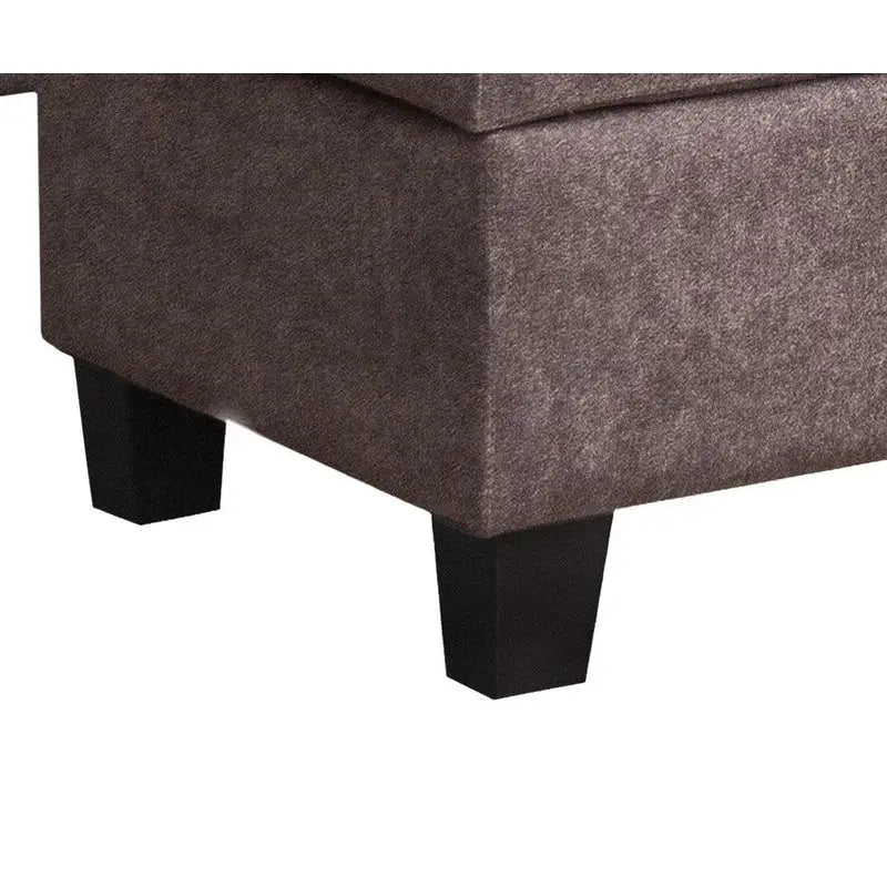 Canapé d'angle en tissu de 103,5 pouces (avec méridienne à droite, pouf de rangement et 2 coussins décoratifs)