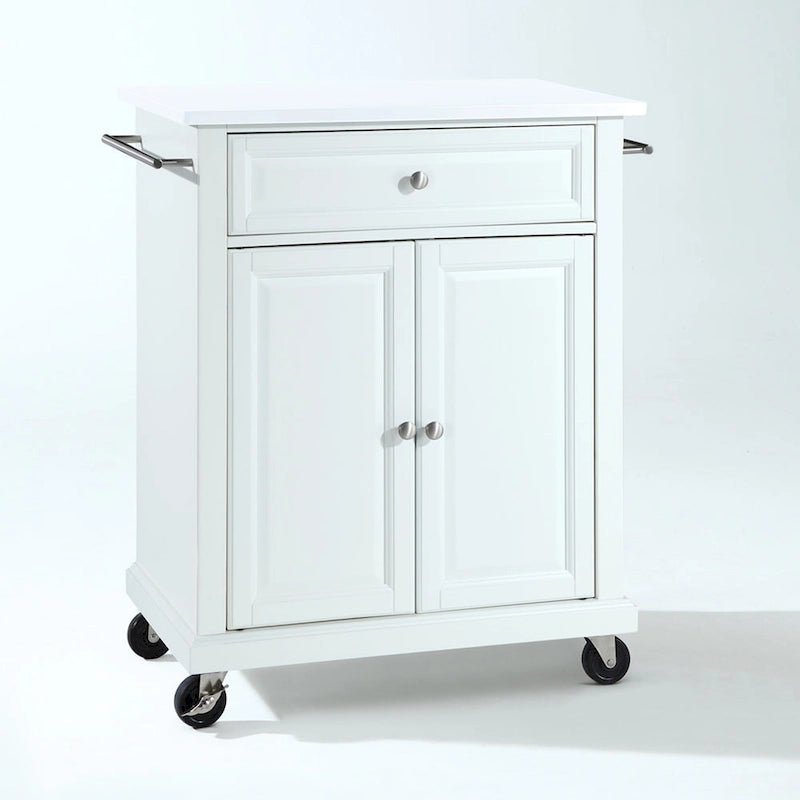 Desserte de cuisine portative avec dessus en granit – 31 po (L) x 18 po (P) x 35,5 po (H)