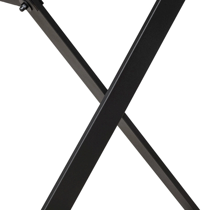 Bureau d'ordinateur industriel en métal noir de 59 po (avec ports USB)
