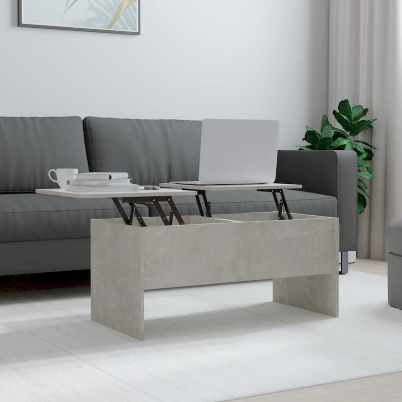 Table basse relevable / Table d'appoint pour canapé / Bout de canapé décoratif — Bois composite — 102,1 x 50,5 x 46,5 cm