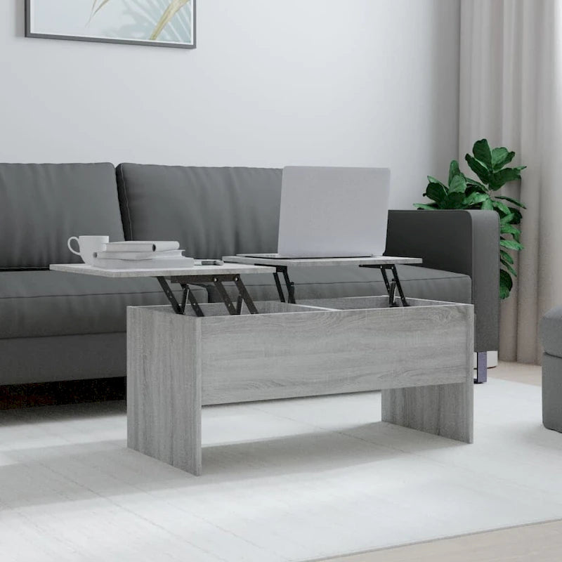 Table basse relevable / Table d'appoint pour canapé / Bout de canapé décoratif — Bois composite — 102,1 x 50,5 x 46,5 cm