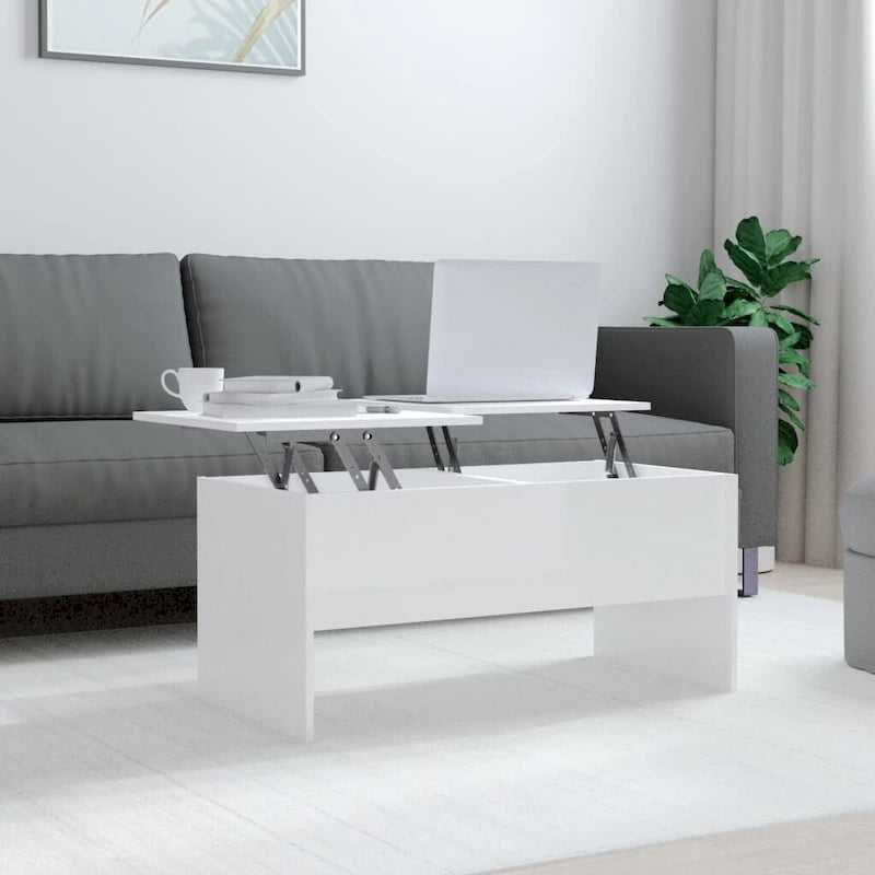 Table basse relevable / Table d'appoint pour canapé / Bout de canapé décoratif — Bois composite — 102,1 x 50,5 x 46,5 cm