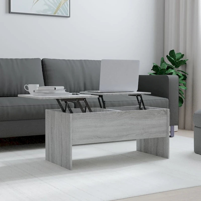 Table basse relevable / Table d'appoint pour canapé / Bout de canapé décoratif — Bois composite — 102,1 x 50,5 x 46,5 cm