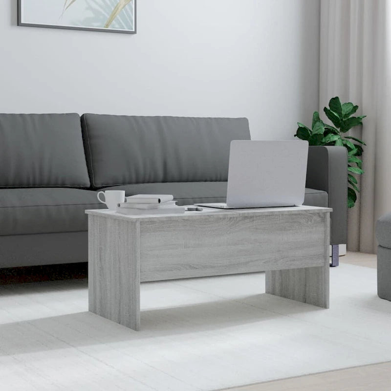 Table basse relevable / Table d'appoint pour canapé / Bout de canapé décoratif — Bois composite — 102,1 x 50,5 x 46,5 cm