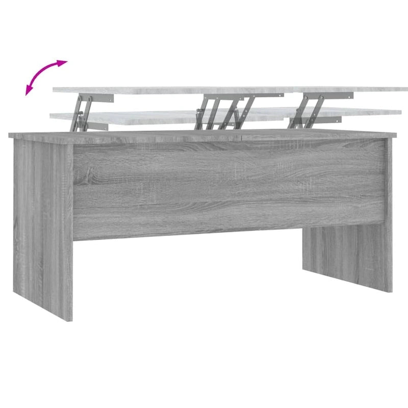 Table basse relevable / Table d'appoint pour canapé / Bout de canapé décoratif — Bois composite — 102,1 x 50,5 x 46,5 cm
