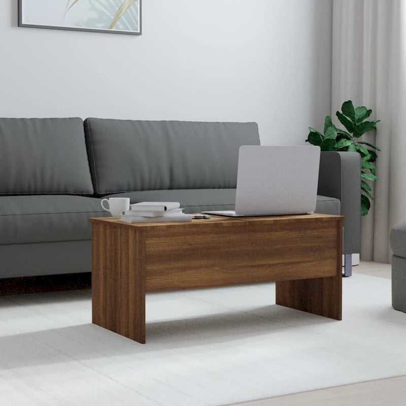 Table basse relevable / Table d'appoint pour canapé / Bout de canapé décoratif — Bois composite — 102,1 x 50,5 x 46,5 cm