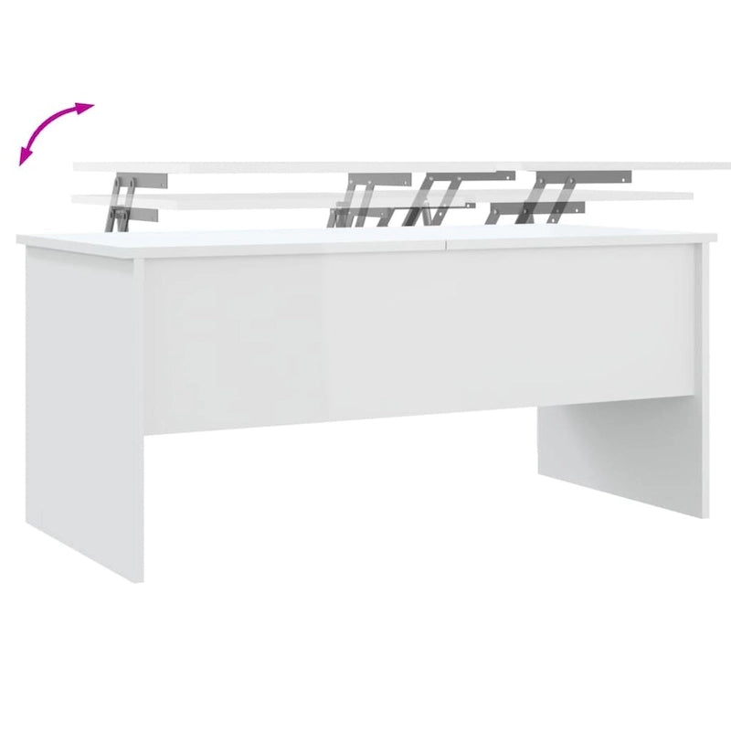Table basse relevable / Table d'appoint pour canapé / Bout de canapé décoratif — Bois composite — 102,1 x 50,5 x 46,5 cm