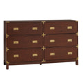 Commode 6 tiroirs avec détails dorés