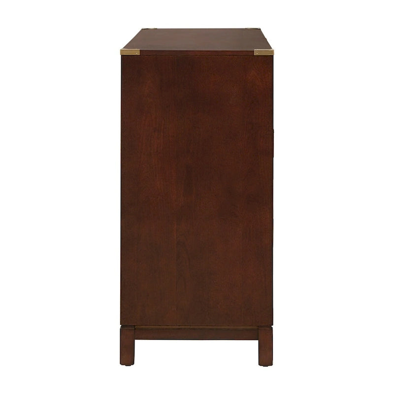 Commode 6 tiroirs avec détails dorés