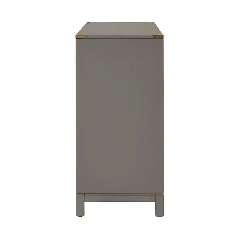 Commode 6 tiroirs avec détails dorés