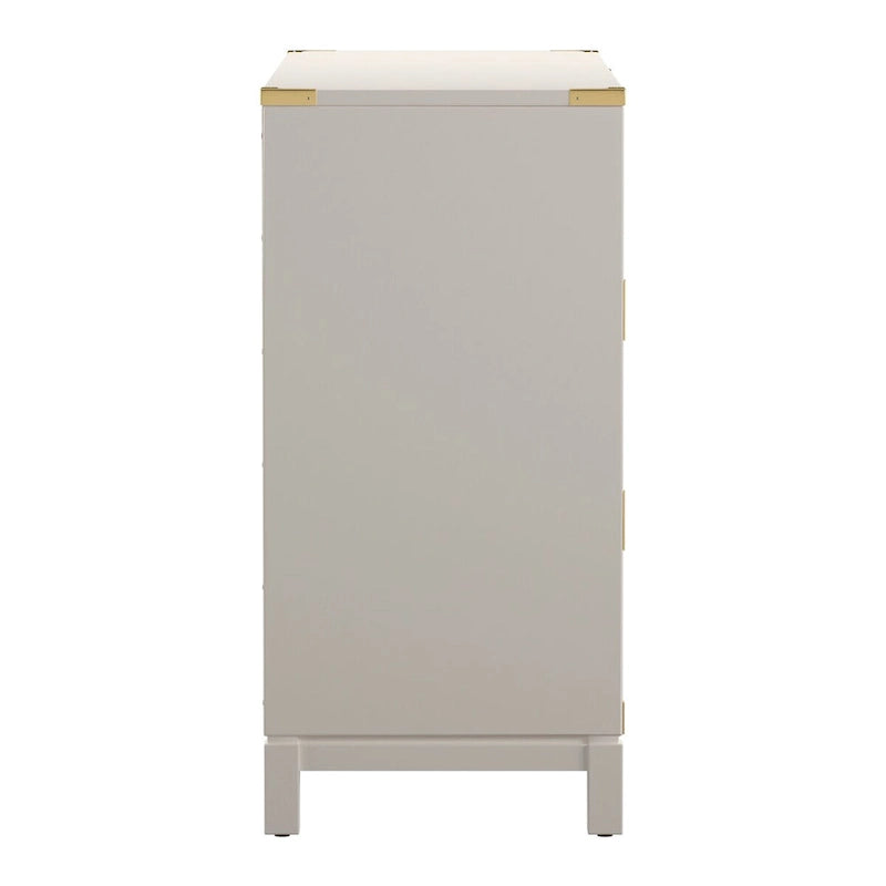 Commode 6 tiroirs avec détails dorés
