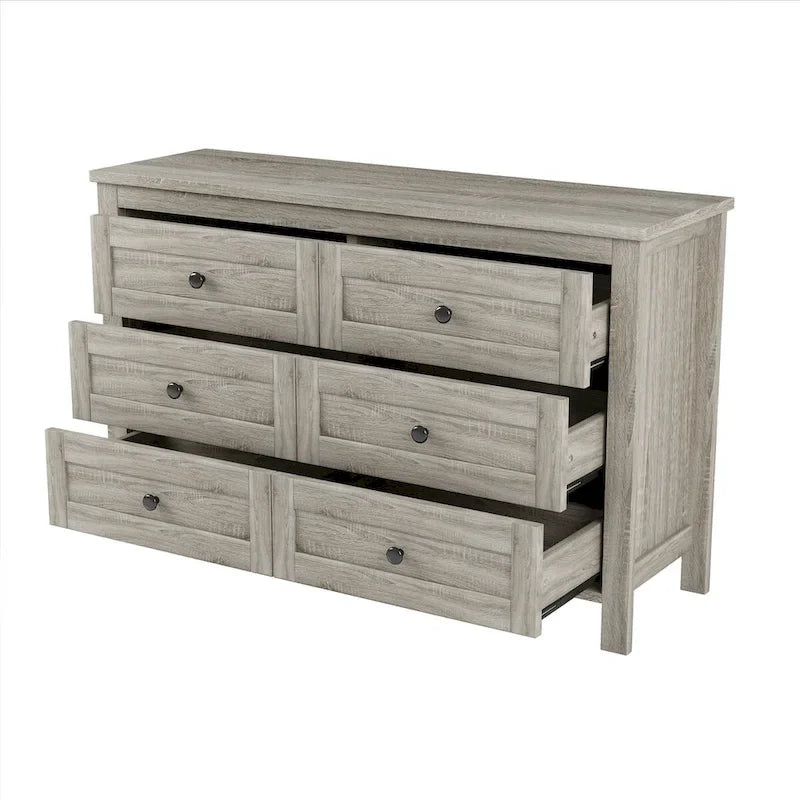 Ensembles de chambre à coucher 3 pièces Lit plateforme queen size avec table de chevet et commode de rangement
