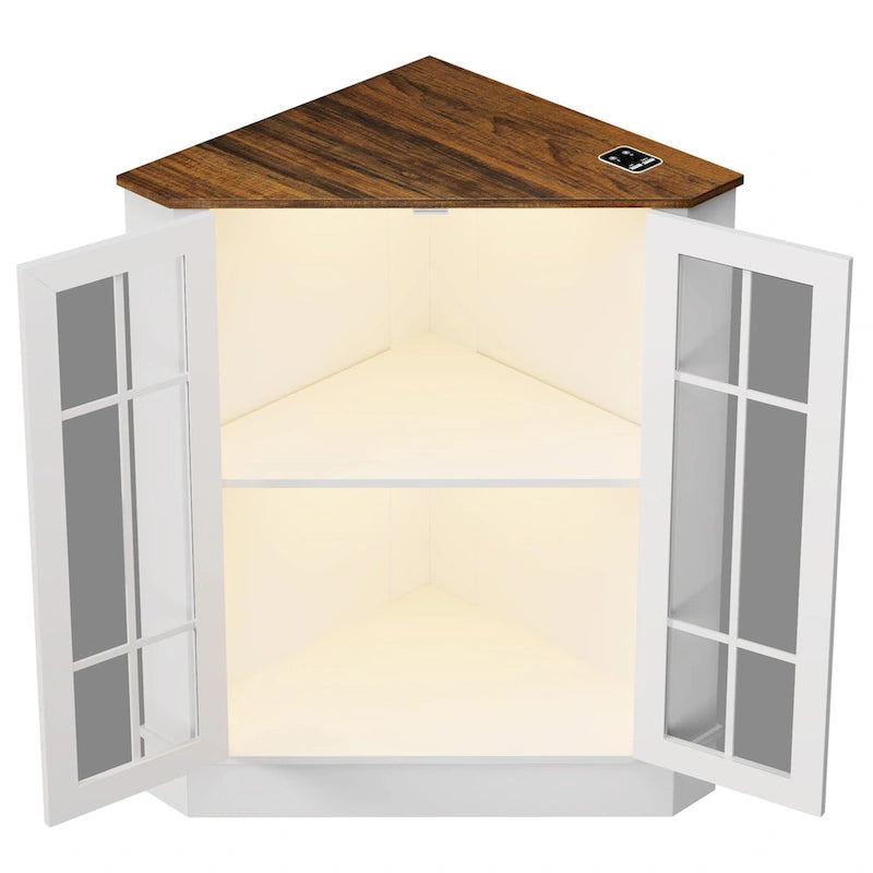 Meuble de rangement d'angle de 50 cm de large