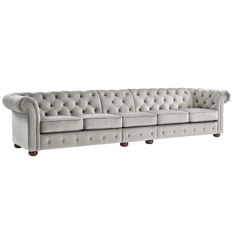 Canapé extra-long gris clair