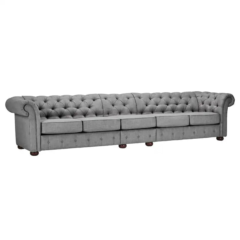 Canapé extra-long gris clair
