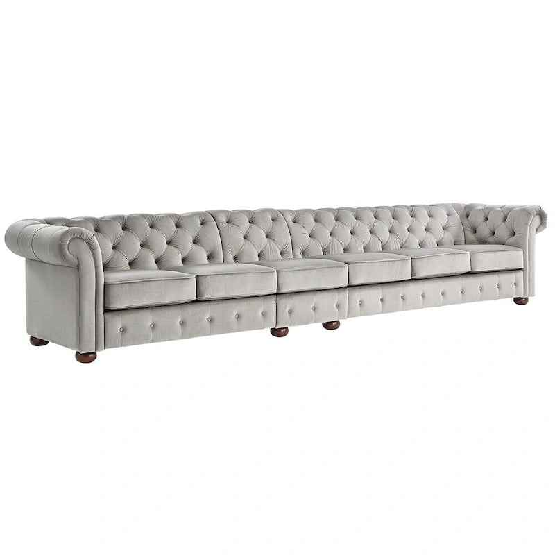 Canapé extra-long gris clair