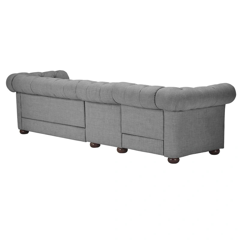 Canapé extra-long gris clair