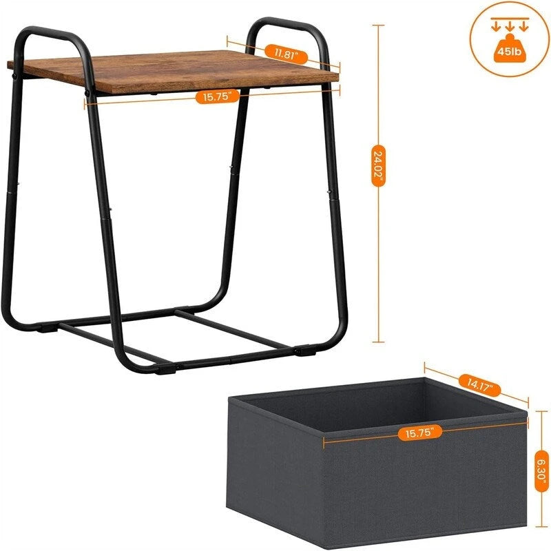 Tables d'appoint (lot de 2) - 43P x 37l x 61H cm
