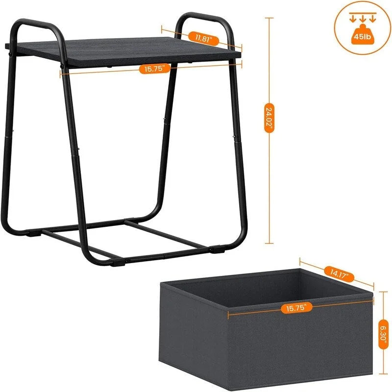 Tables d'appoint (lot de 2) - 43P x 37l x 61H cm