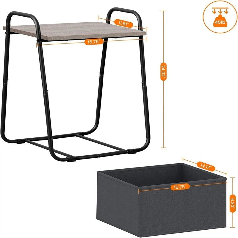 Tables d'appoint (lot de 2) - 43P x 37l x 61H cm