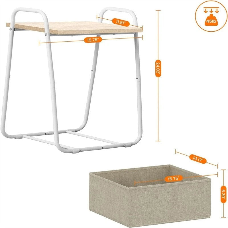 Tables d'appoint (lot de 2) - 43P x 37l x 61H cm