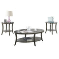 Lot de 3 tables basses avec étagère
