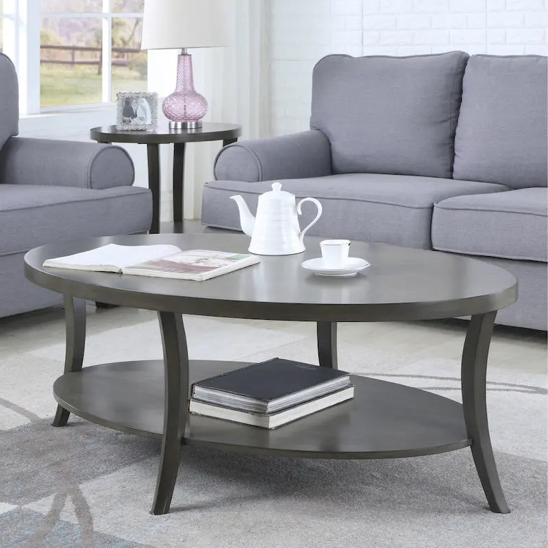 Lot de 3 tables basses avec étagère