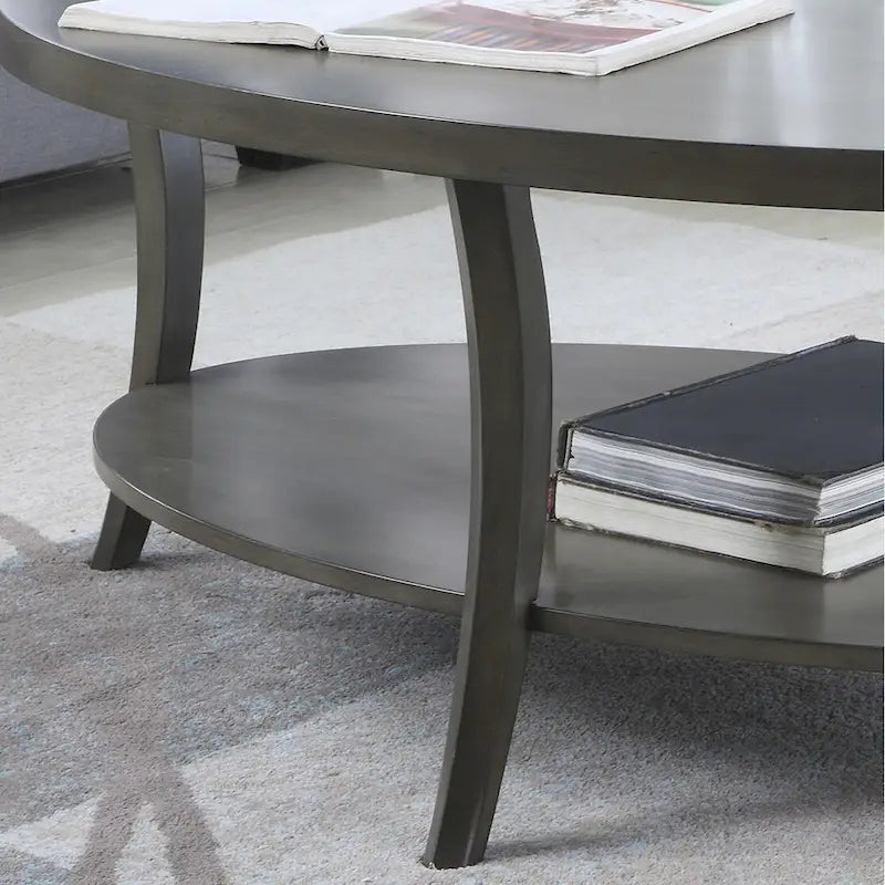 Lot de 3 tables basses avec étagère