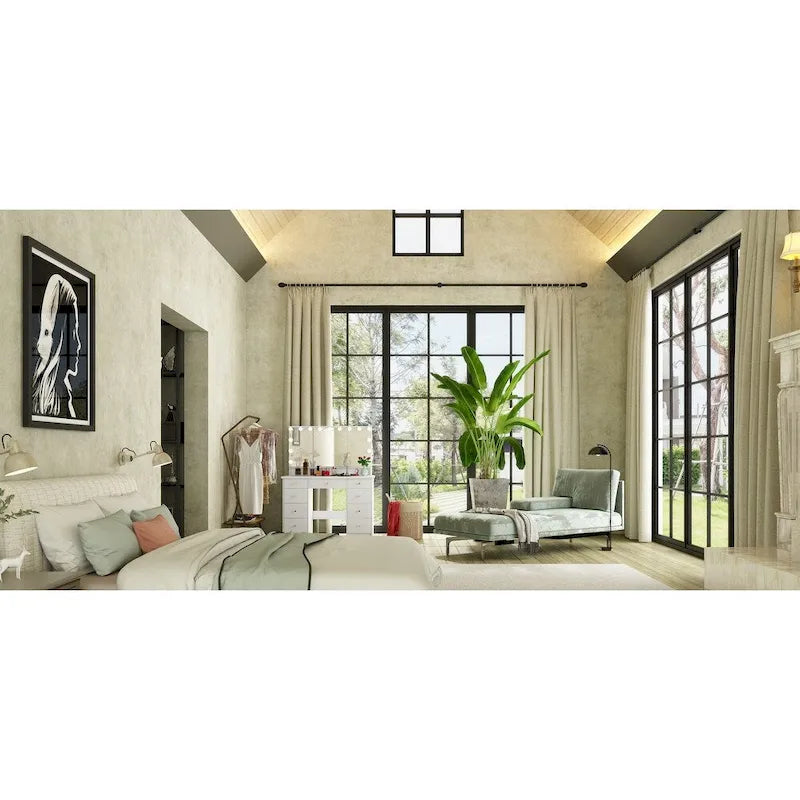 Coiffeuse 3 miroirs élégante avec 9 tiroirs de rangement